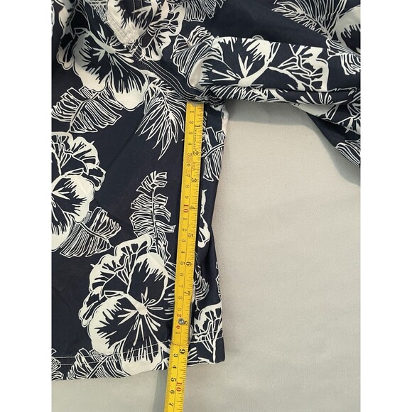 OP Boardshorts Men Size Small 28-30 Black Hawaiian Floral Swimwear Trunks - Picture 6 of 7